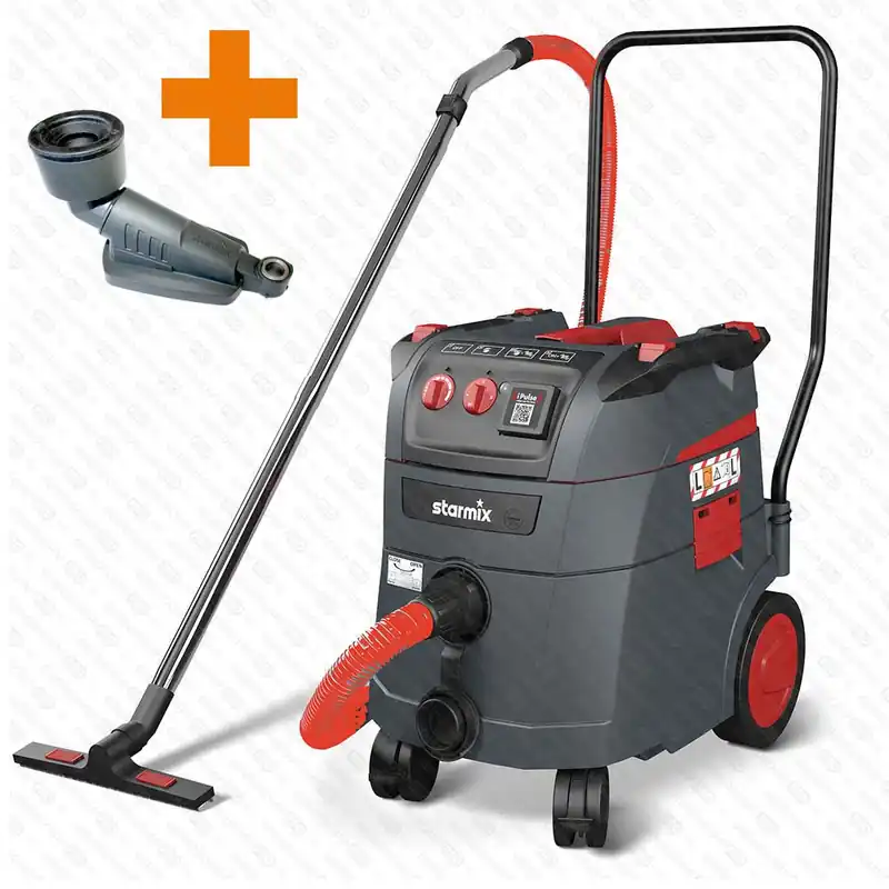Nieuw gelanceerd - Starmix iPulse L-1635 Premium Gereedschapzuiger + GRATIS Bohrfixx t.w.v. 28,74 en Systainer houder, beugel, 5m rode slang! ACTIE